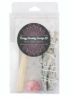 Energy Cleansing Smudge Kit with Rose Quartz