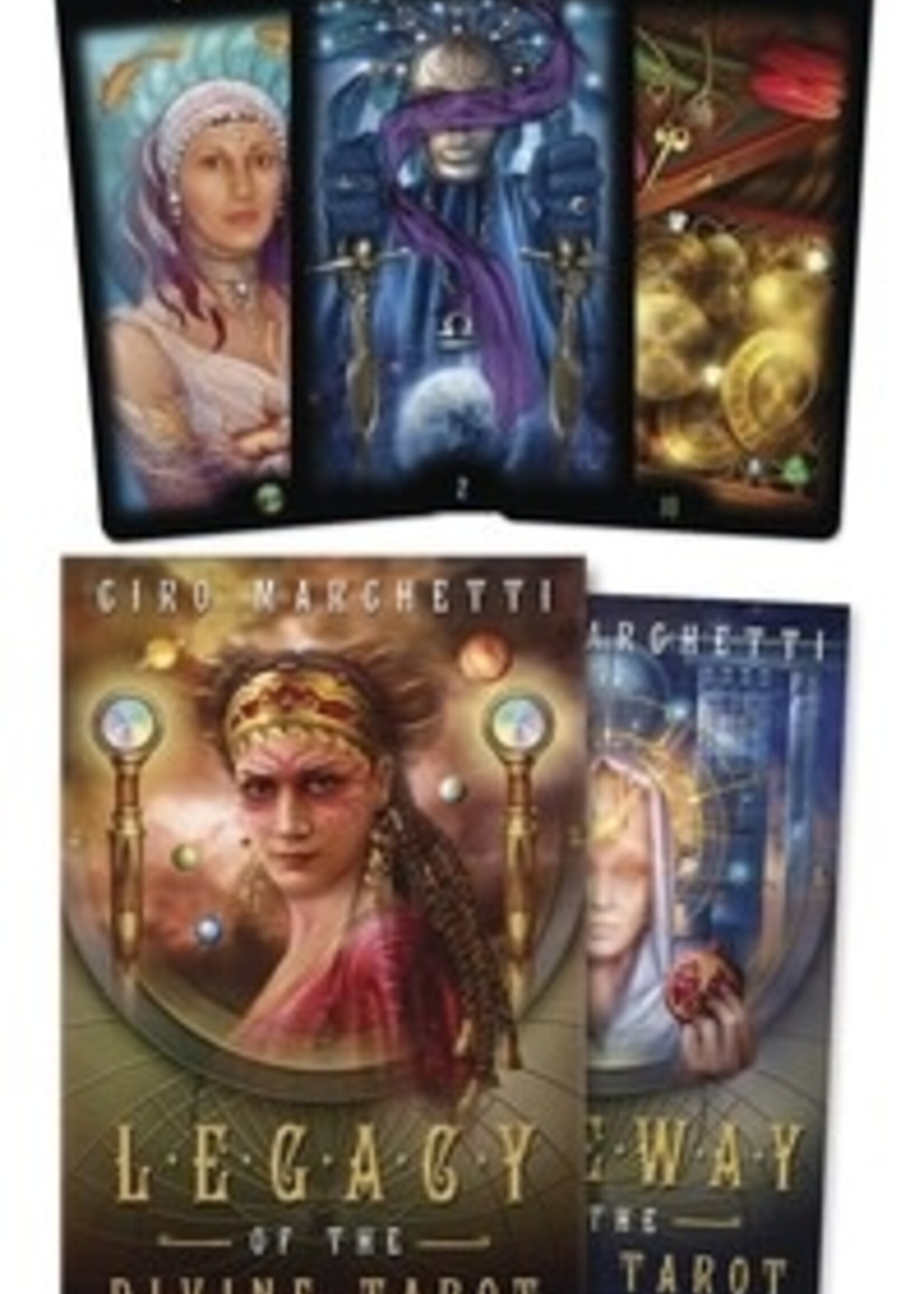 Llewellyn Publications LEGACY OF THE DIVINE TAROT (78-card deck, guidebook & black organdy bag)