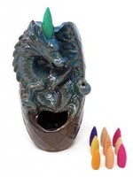 Dual Waterfall and Dragon Ceramic Backflow Burner