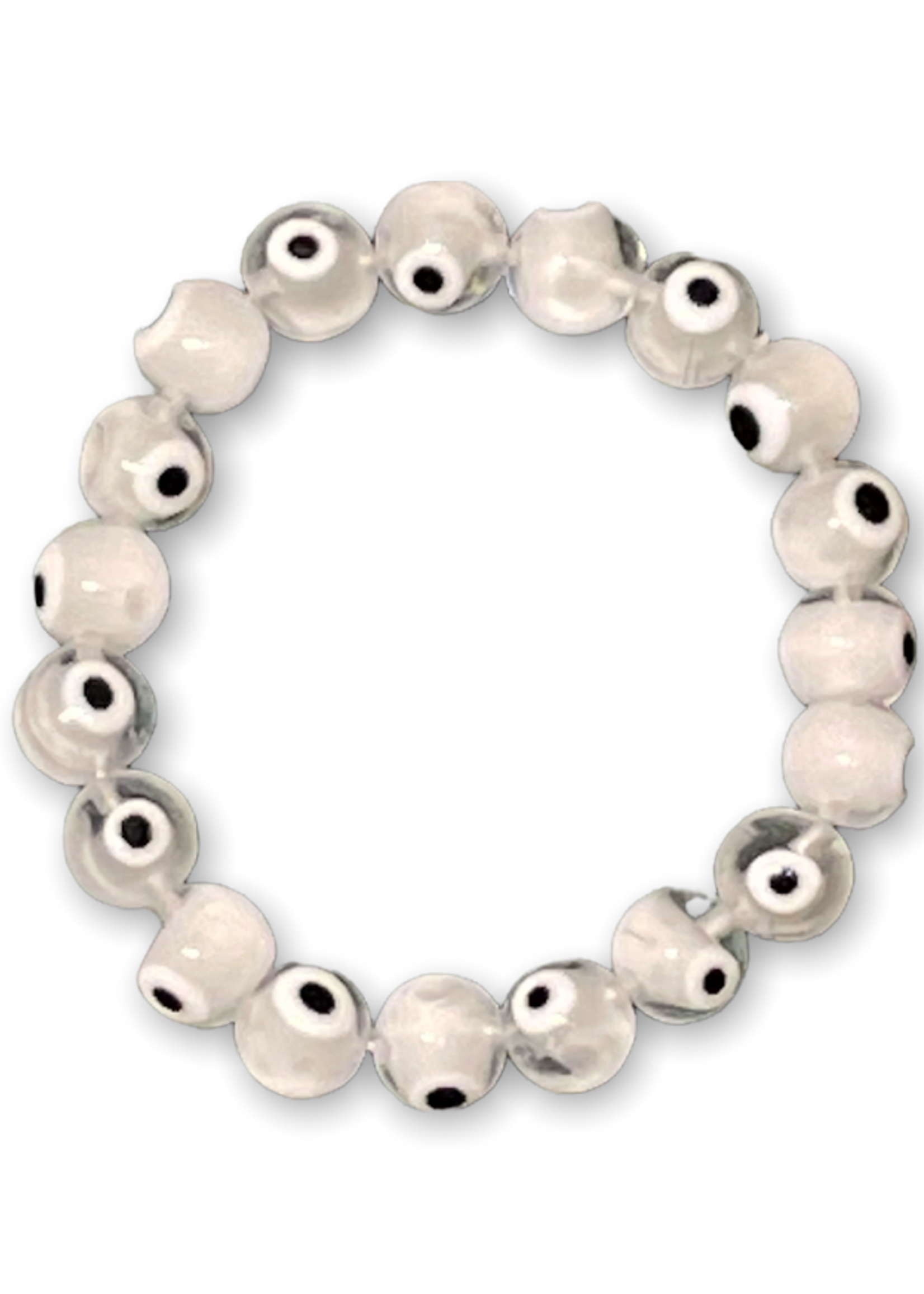 Evil Eye Bracelet White