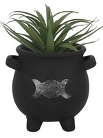 Terracotta Triple Moon Cauldron Plant Pot