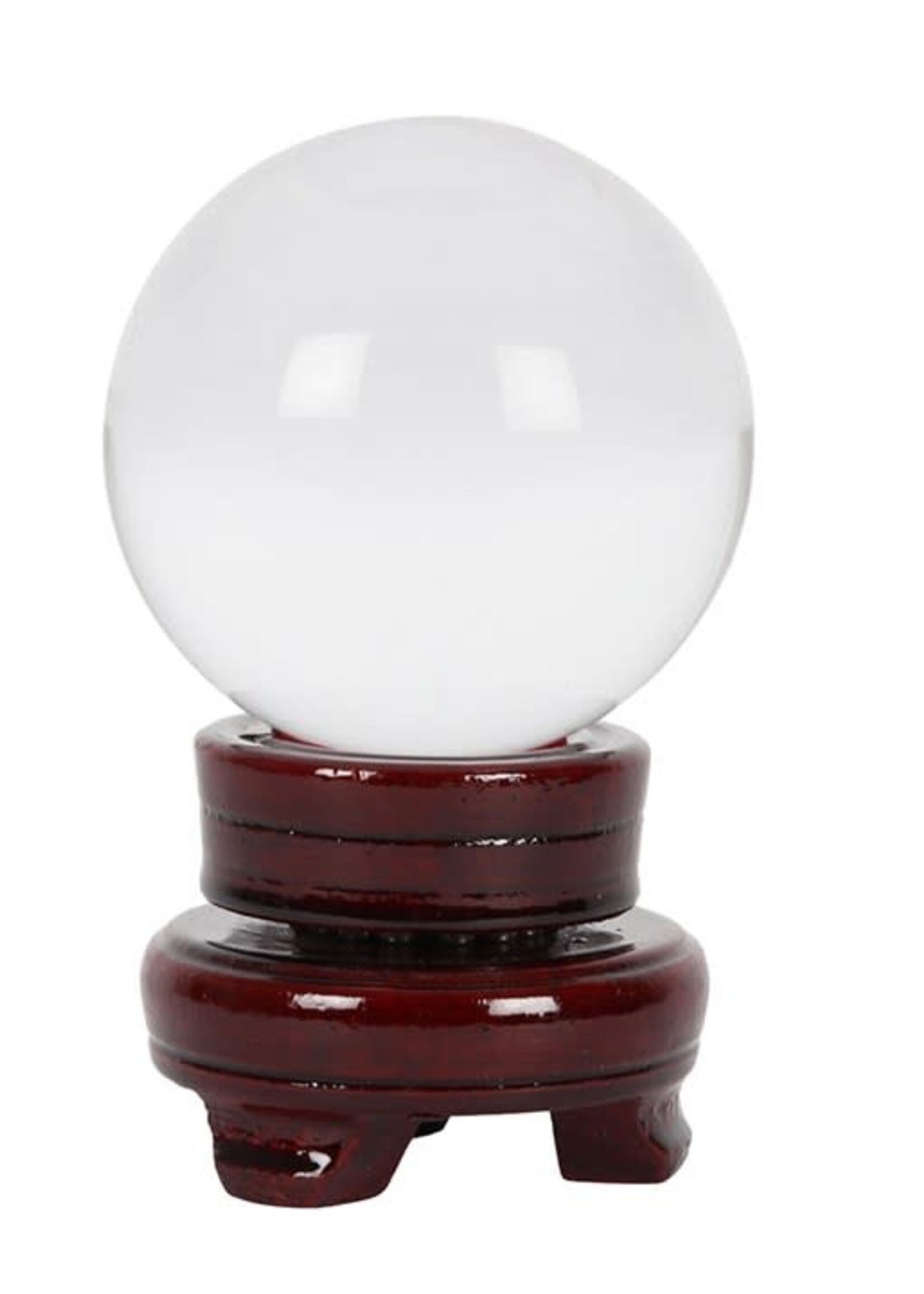 8cm Crystal Ball with wooden Base