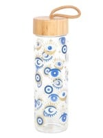 Evil Eye Reusable Glass Water Bottle