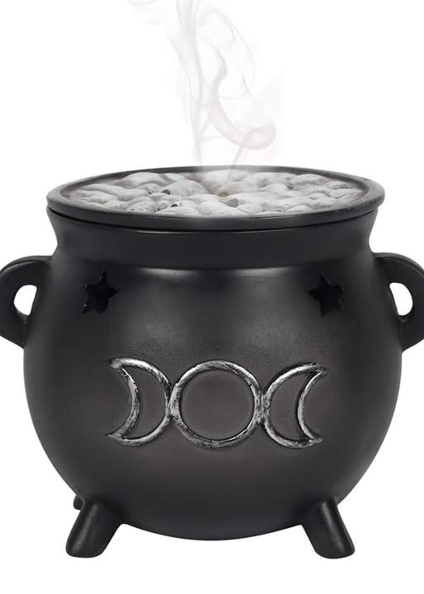 Triple Moon Cauldron Incense Cone Burner