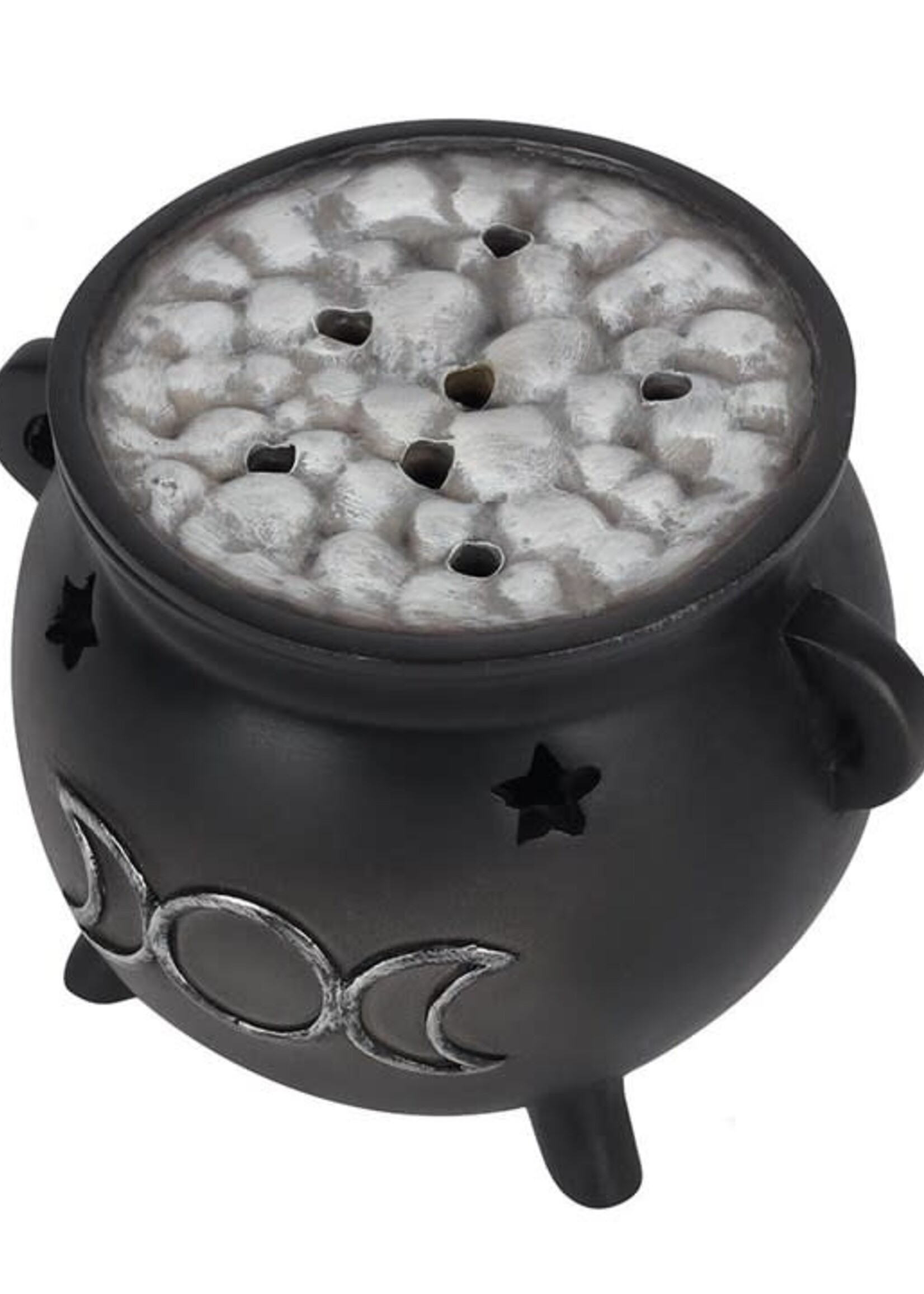 Triple Moon Cauldron Incense Cone Burner