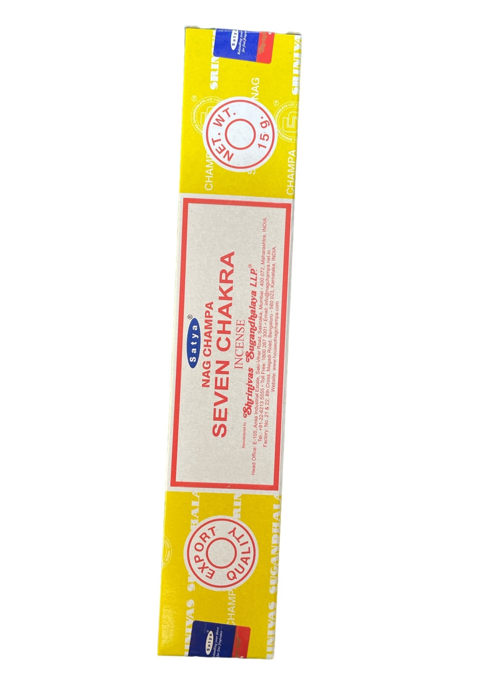 Seven Chakra Incense - Satya