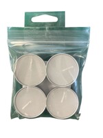 White Unscented tea light candles - 4 count