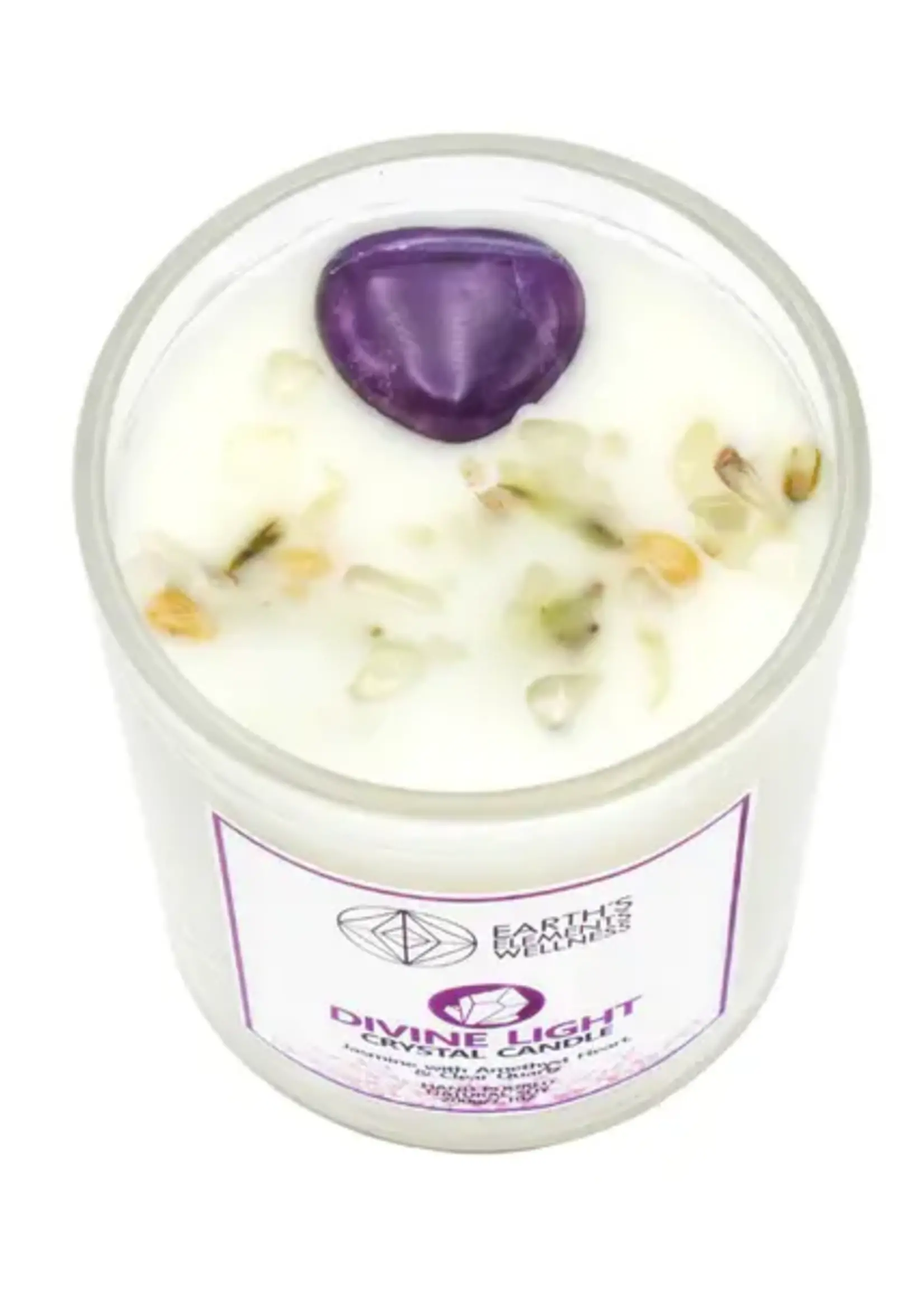 Divine Light Aromatic Candle with Crystals