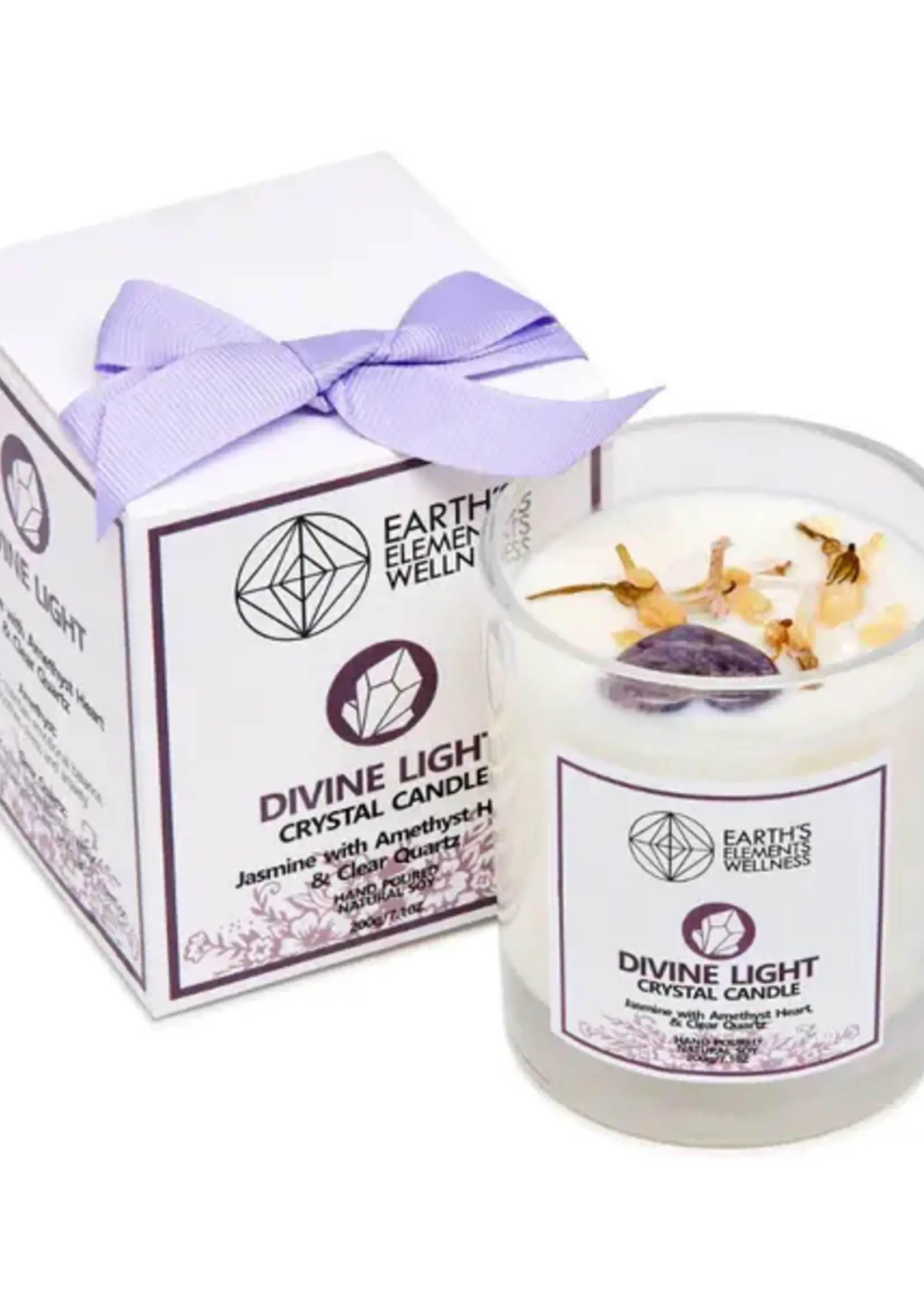 Divine Light Aromatic Candle with Crystals