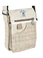 Cream Color Hemp Passport Bag