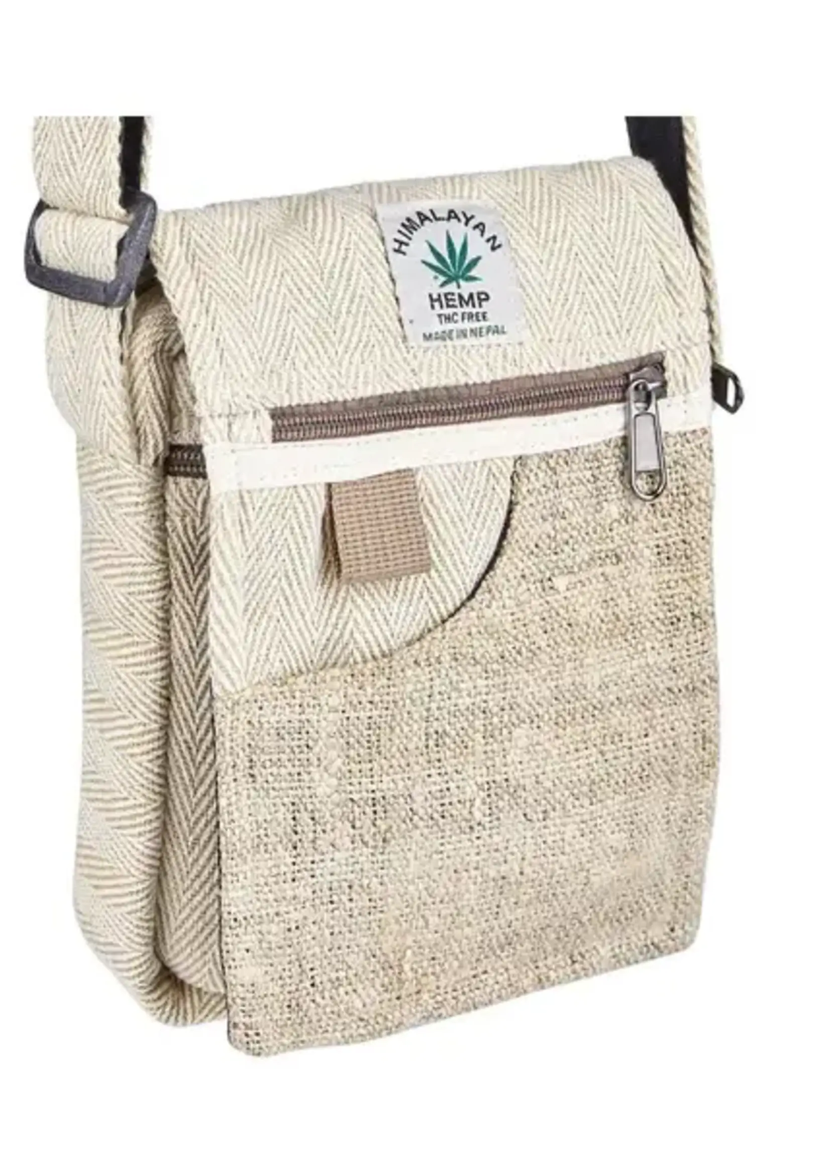 Cream Color Hemp Passport Bag