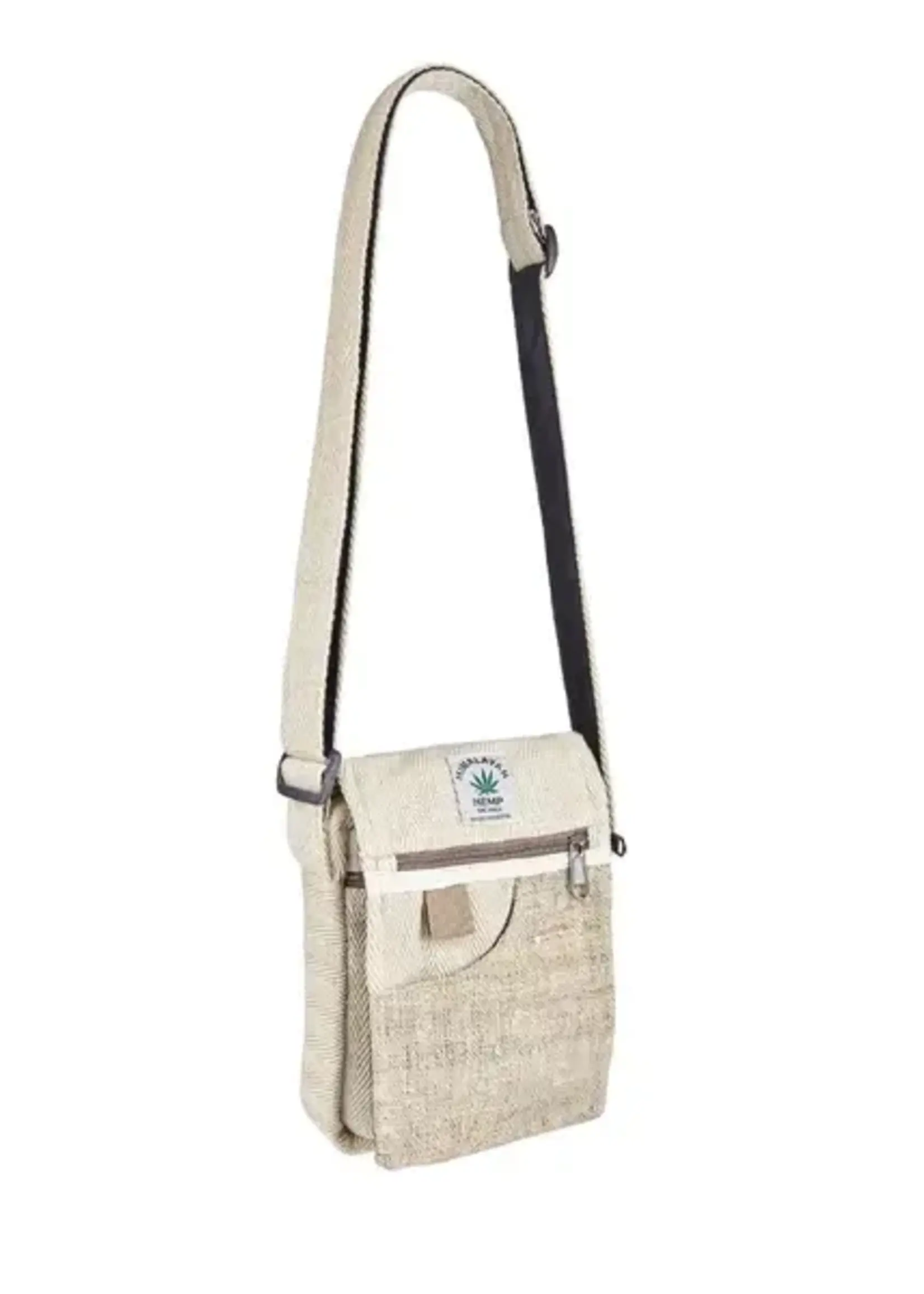 Cream Color Hemp Passport Bag