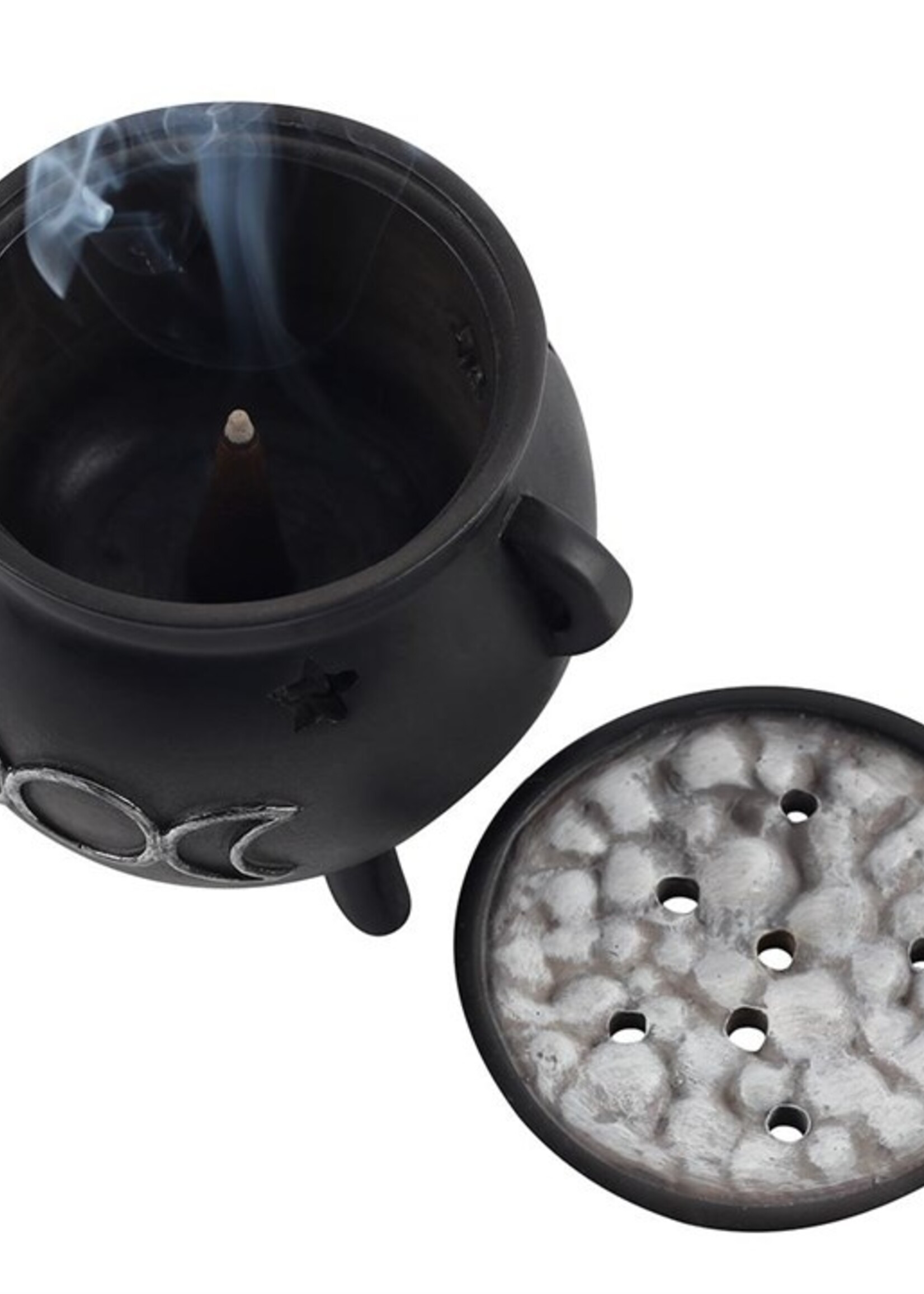 Triple Moon Cauldron Incense cone burner