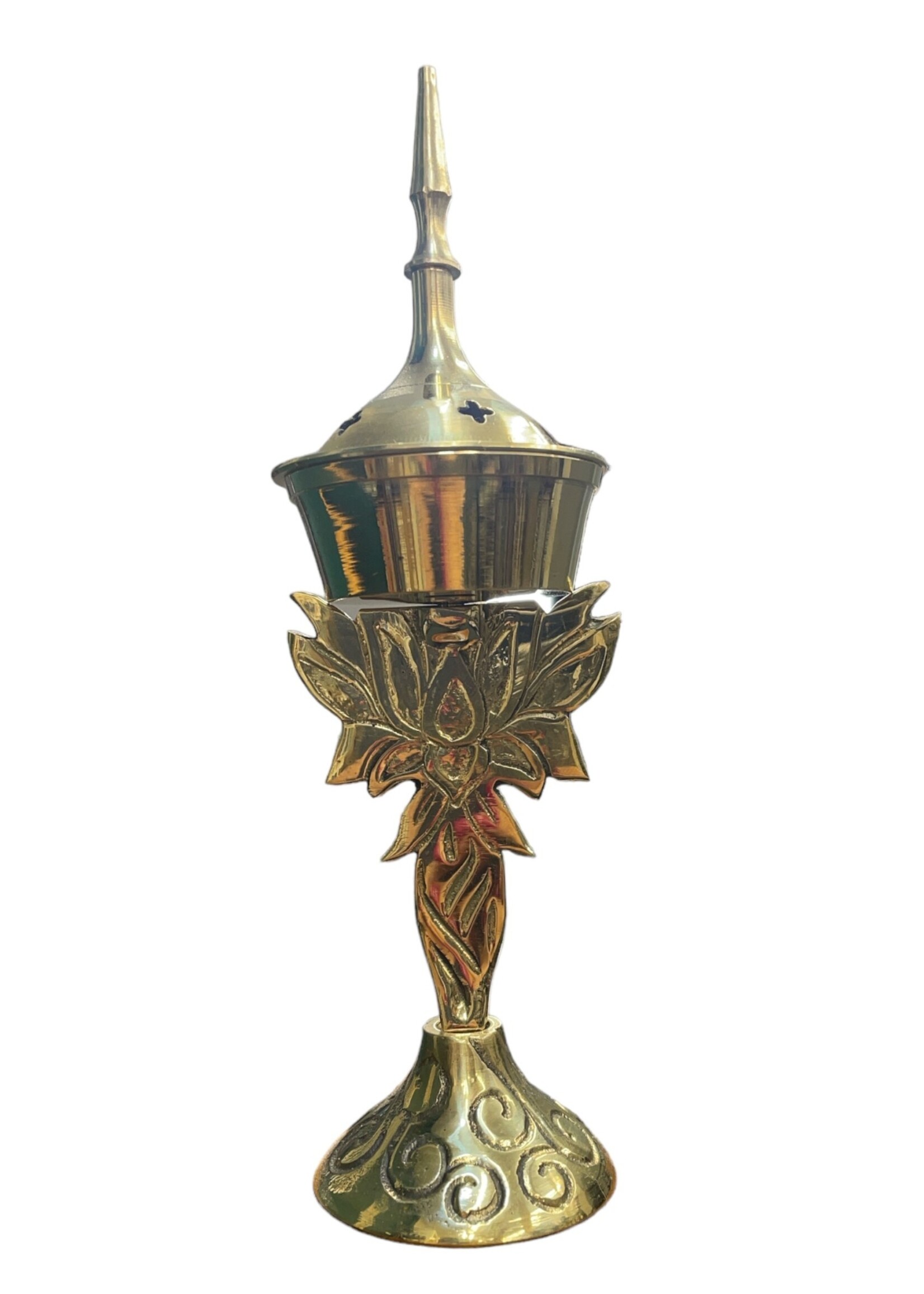 Lotus Brass Resin/Incense Burner