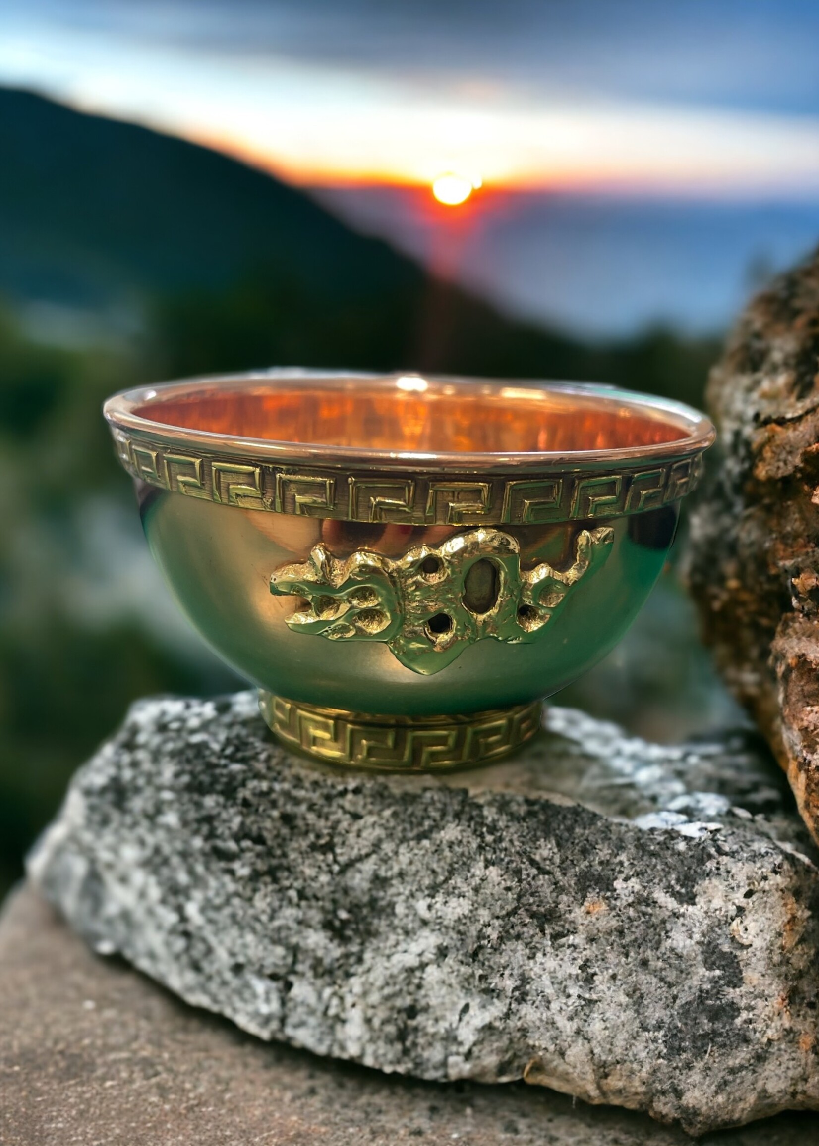 Dragon Offering Bowl  Copper