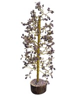Gemstone Tree Amethyst w/ Gold Stem 16"