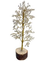 Gemstone Tree Quartz 16" with Gold Stem