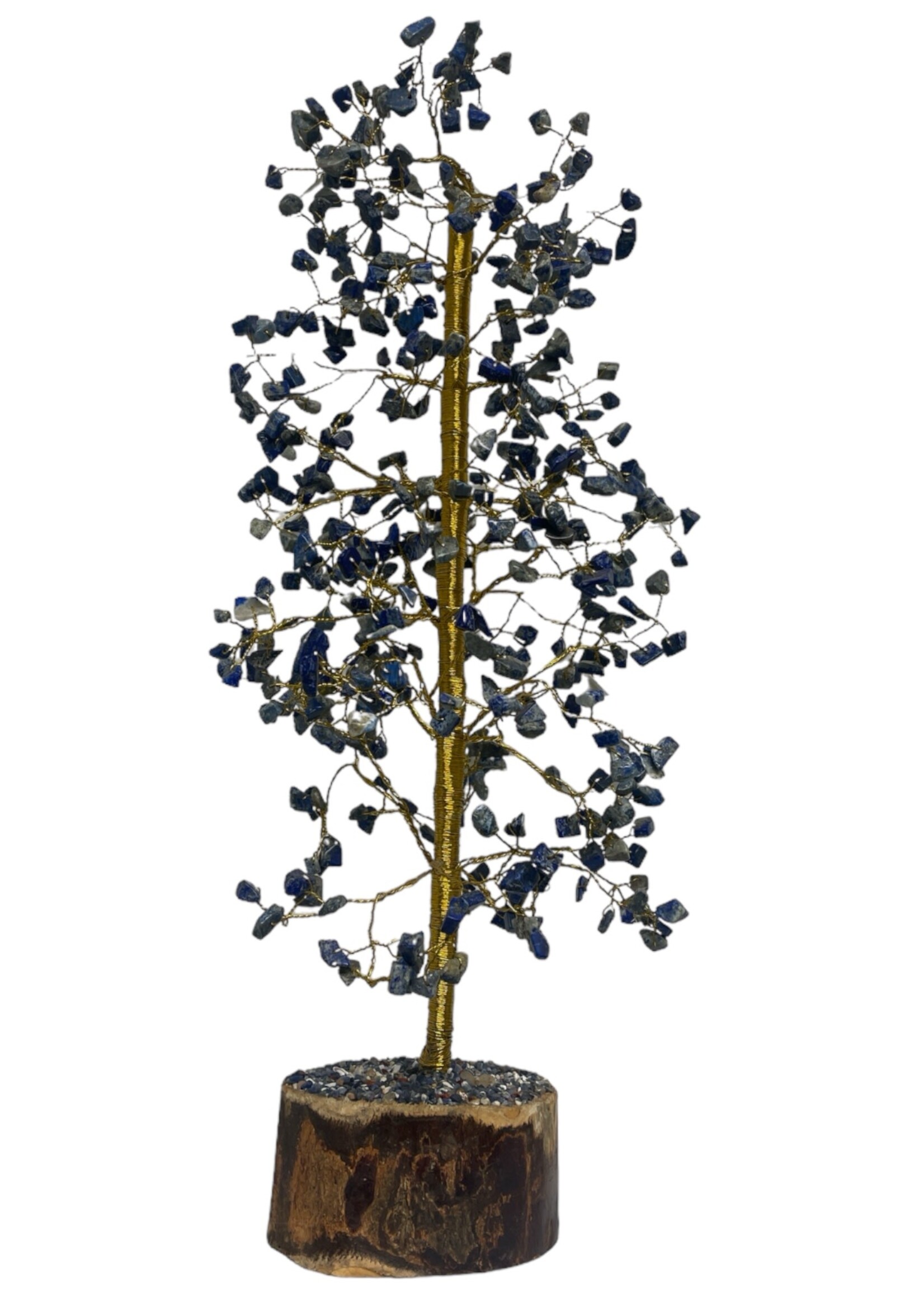 Gemstone Tree Sodalite w/ Gold Stem 16"