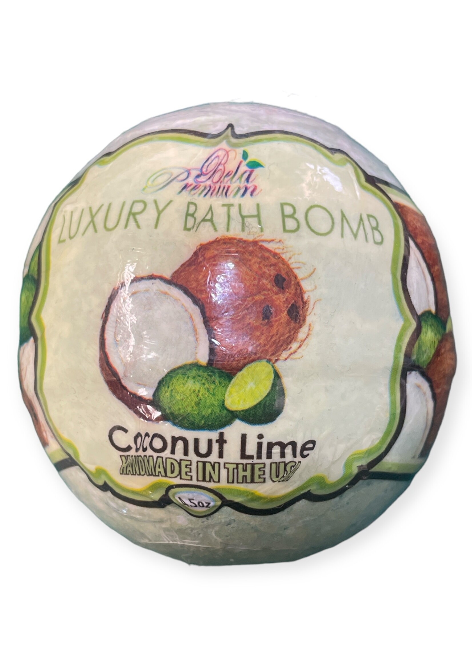 Bela 4.5 oz Bath Bomb - Coconut Lime