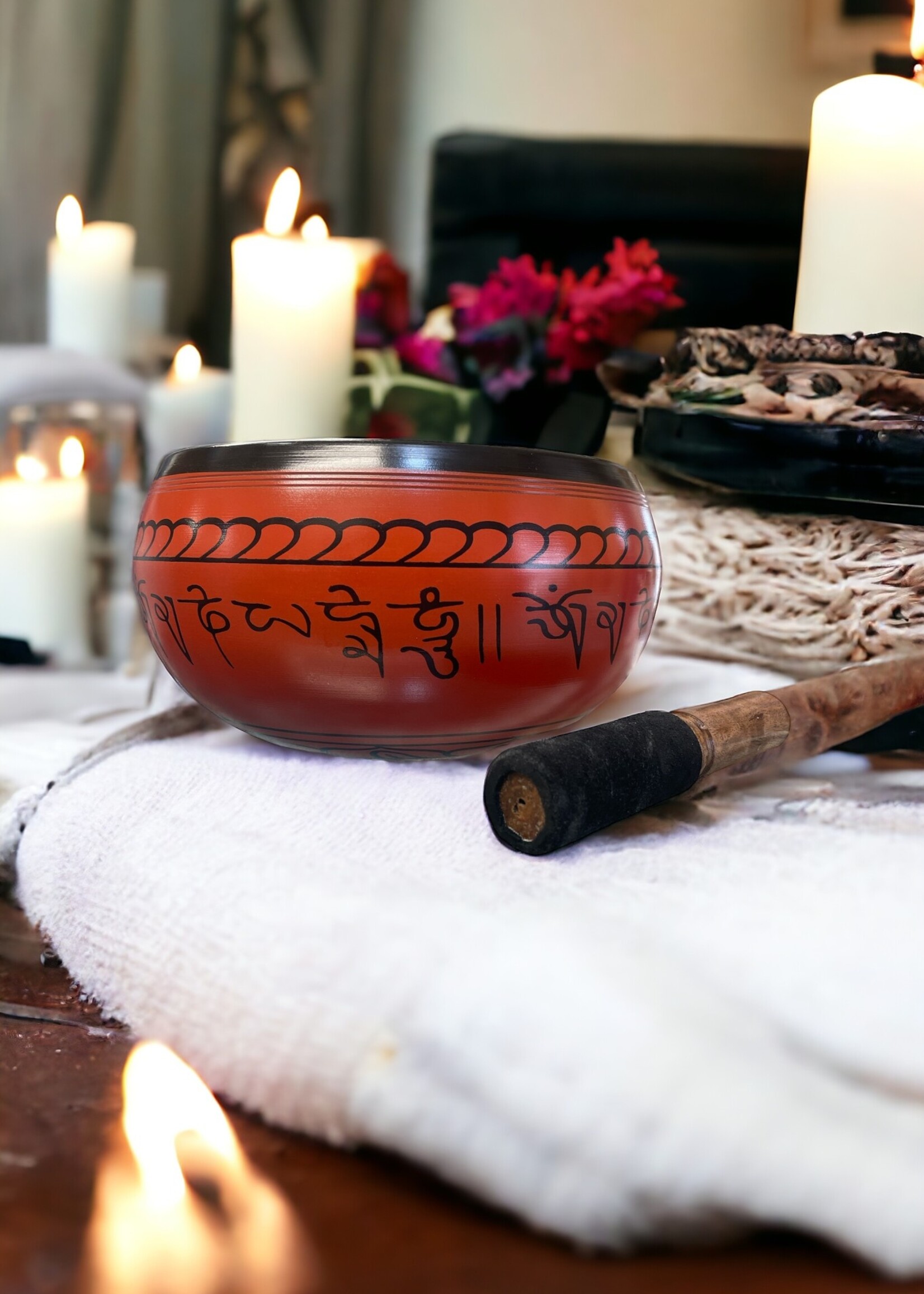 Singing Bowl Orange w/ Striker