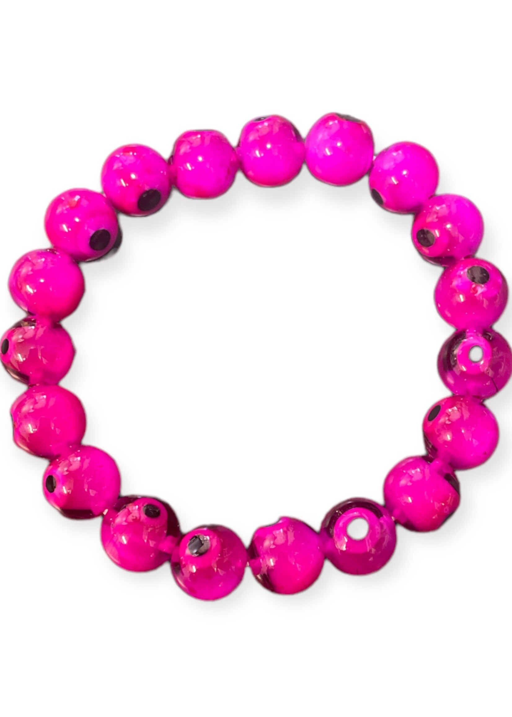 Evil Eye Bracelet Dark Pink