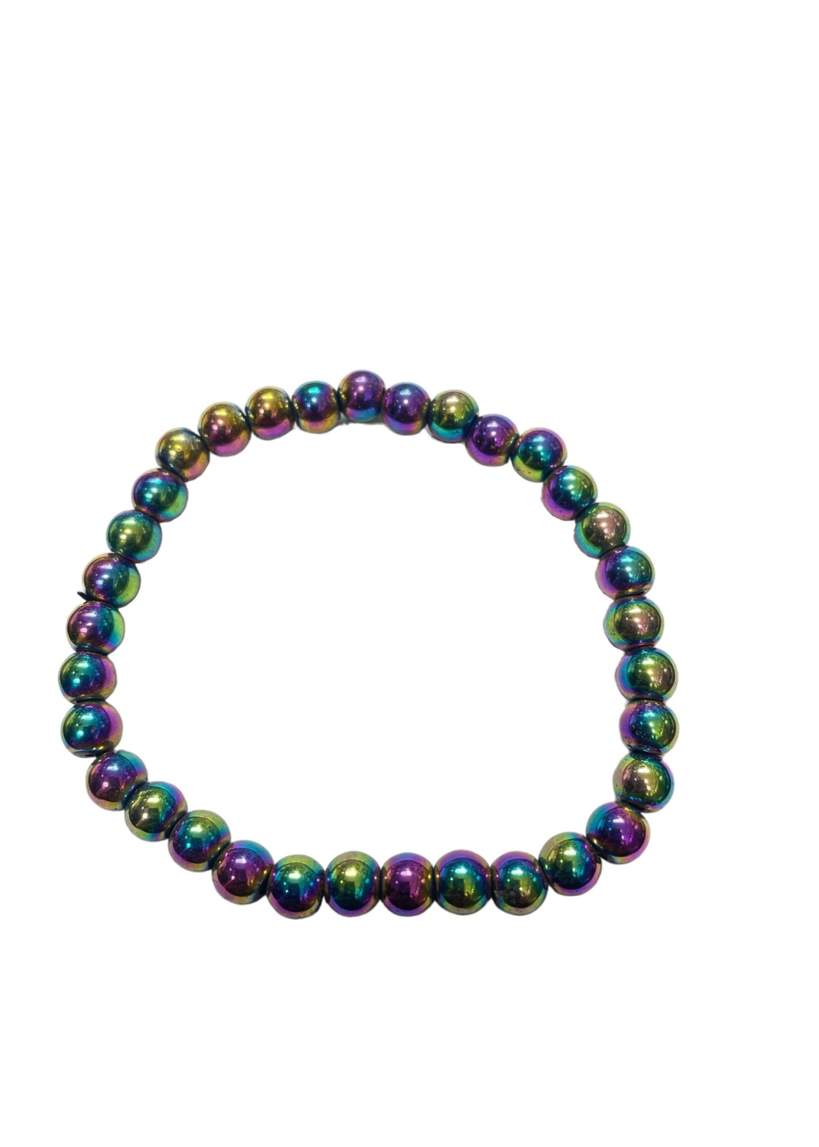 Rainbow Hematite Bracelet 6 mm