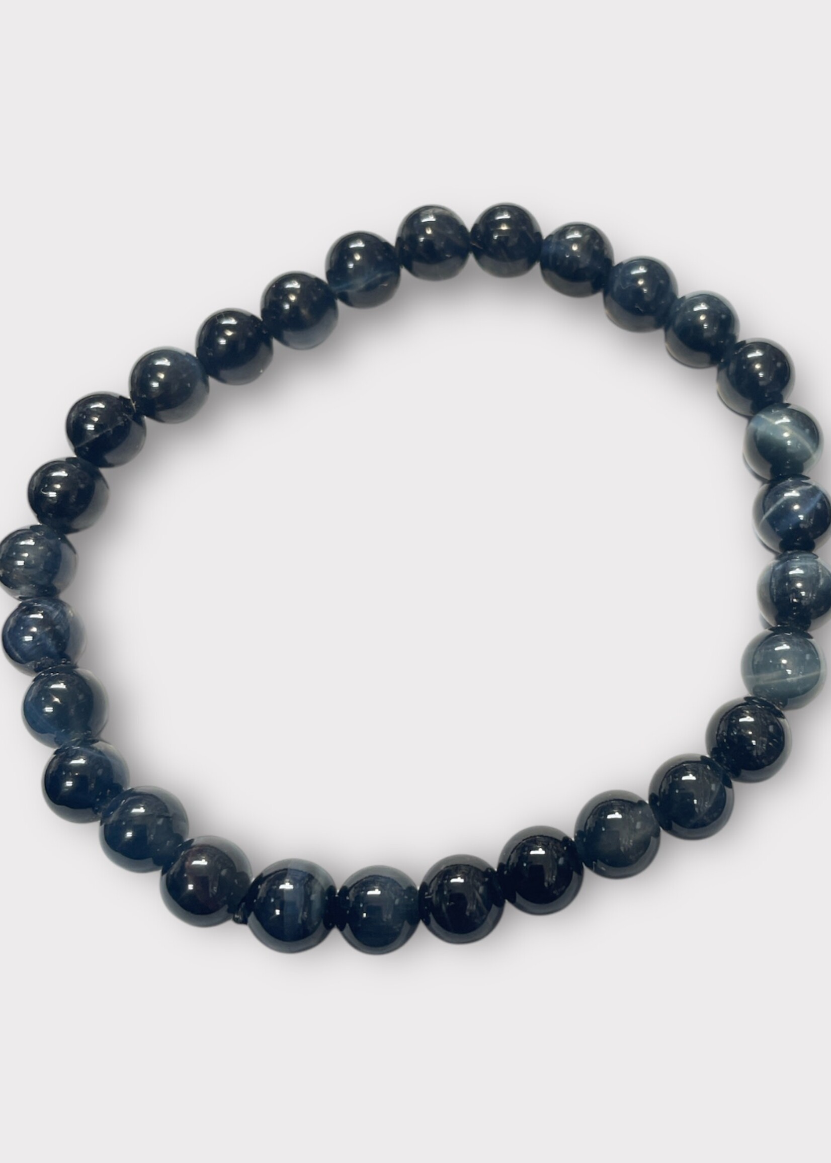 Blue Tigers Eye Bracelet 6mm