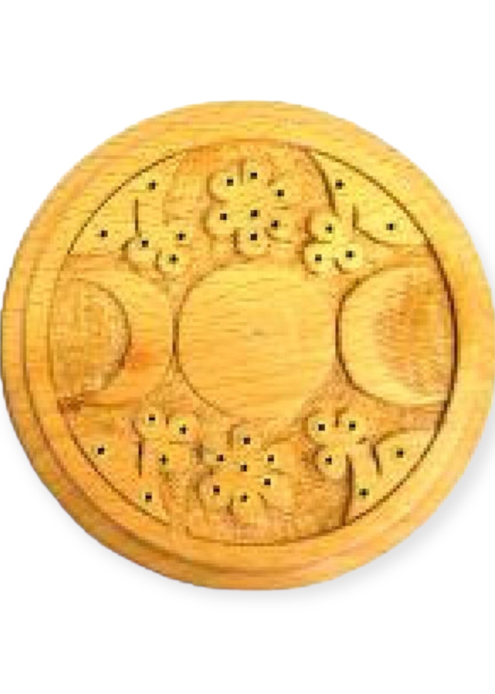 Triple Moon Carved Wood Stick Burner