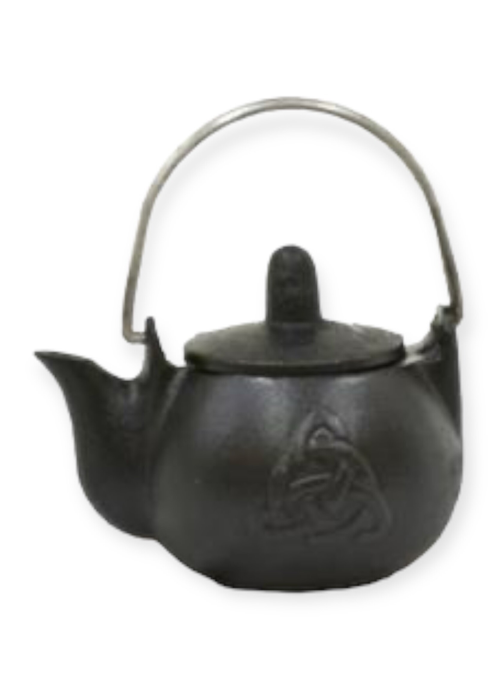 Triquetra Cast Iron Kettle shape Cauldron with Lid