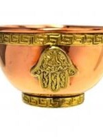 Hand of Compassion (Hamsa Hand) Symbol Copper Offering Bowl