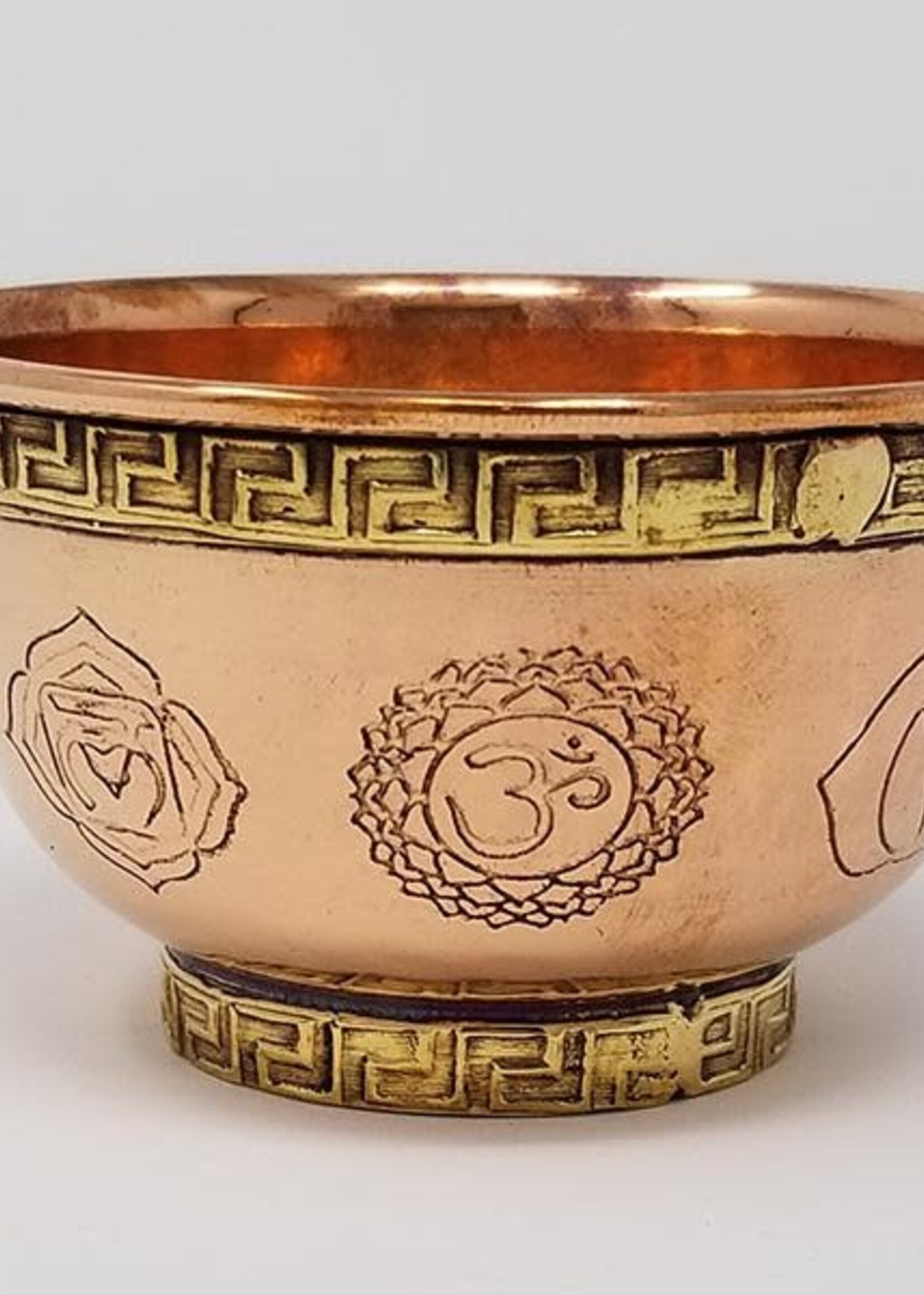 7 Chakra Symbol Copper Offering Bowl