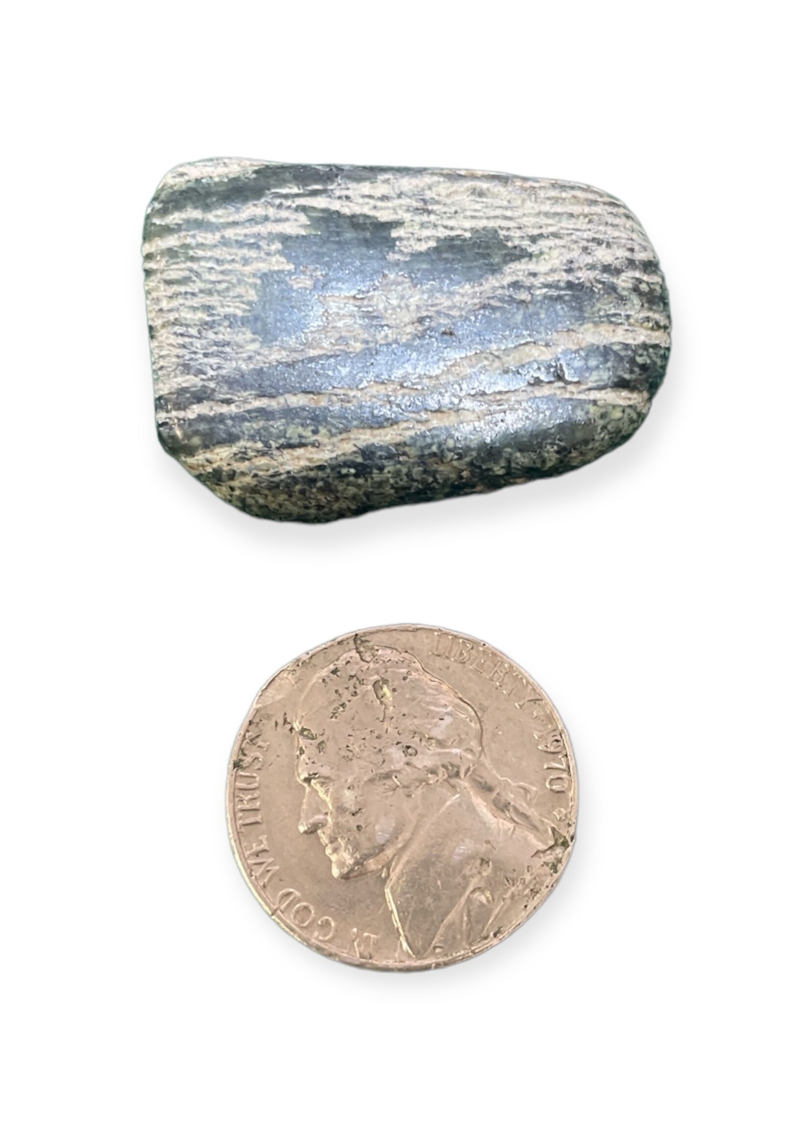 Green Zebra Jasper Tumbled Stone