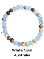 White Opal Bracelet 6mm