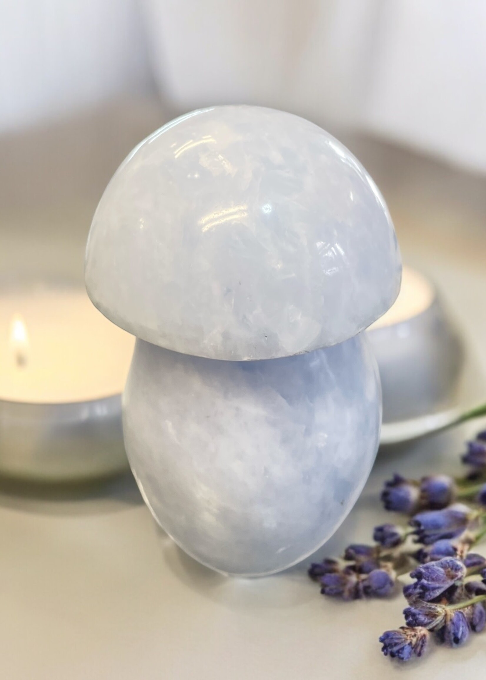 Blue Calcite Mushroom