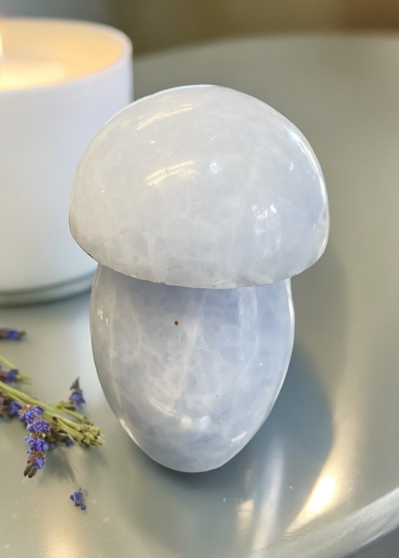 Blue Calcite Mushroom