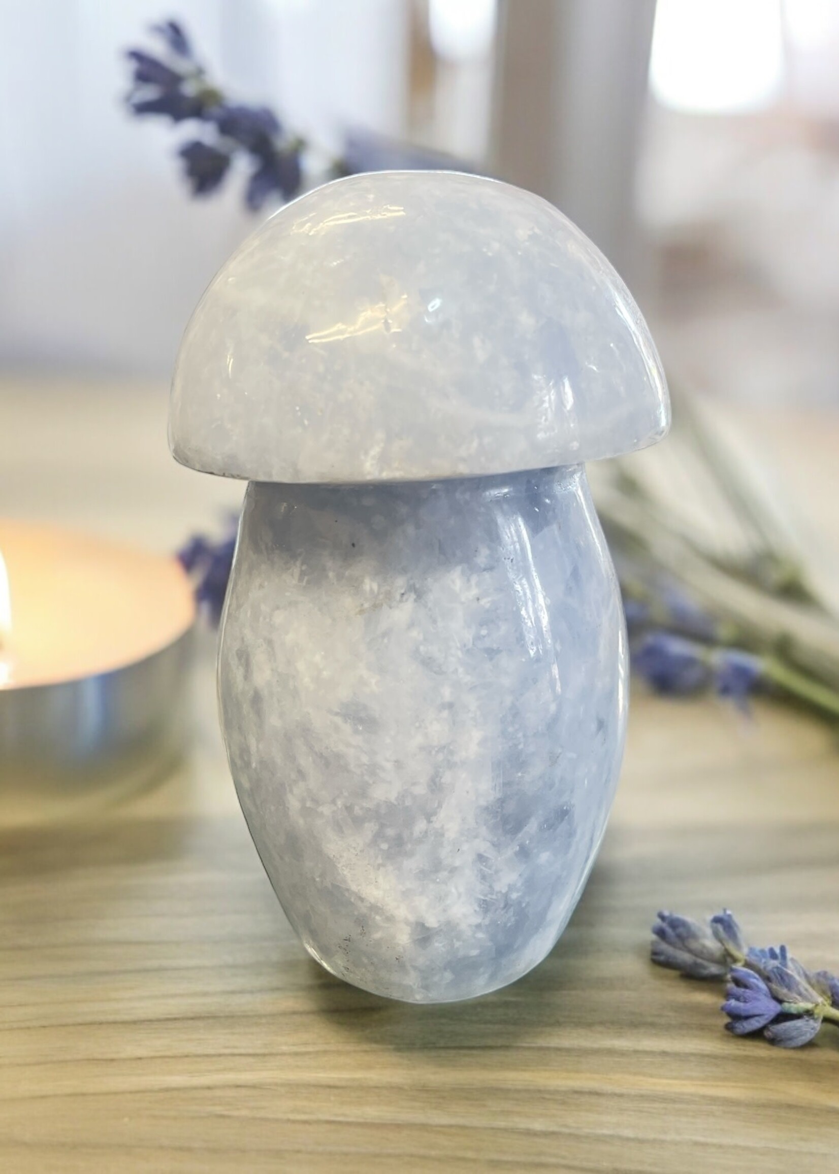 Blue Calcite Mushroom