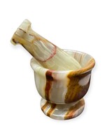 Pakistan Green Onyx Mortar & Pestal - 2.0"