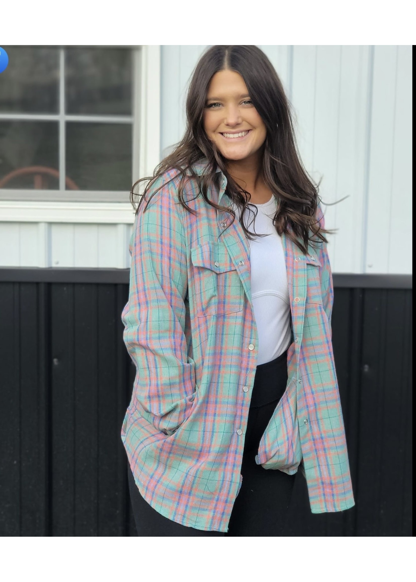 Flannel Plaid Shacket Bluivy Spring 