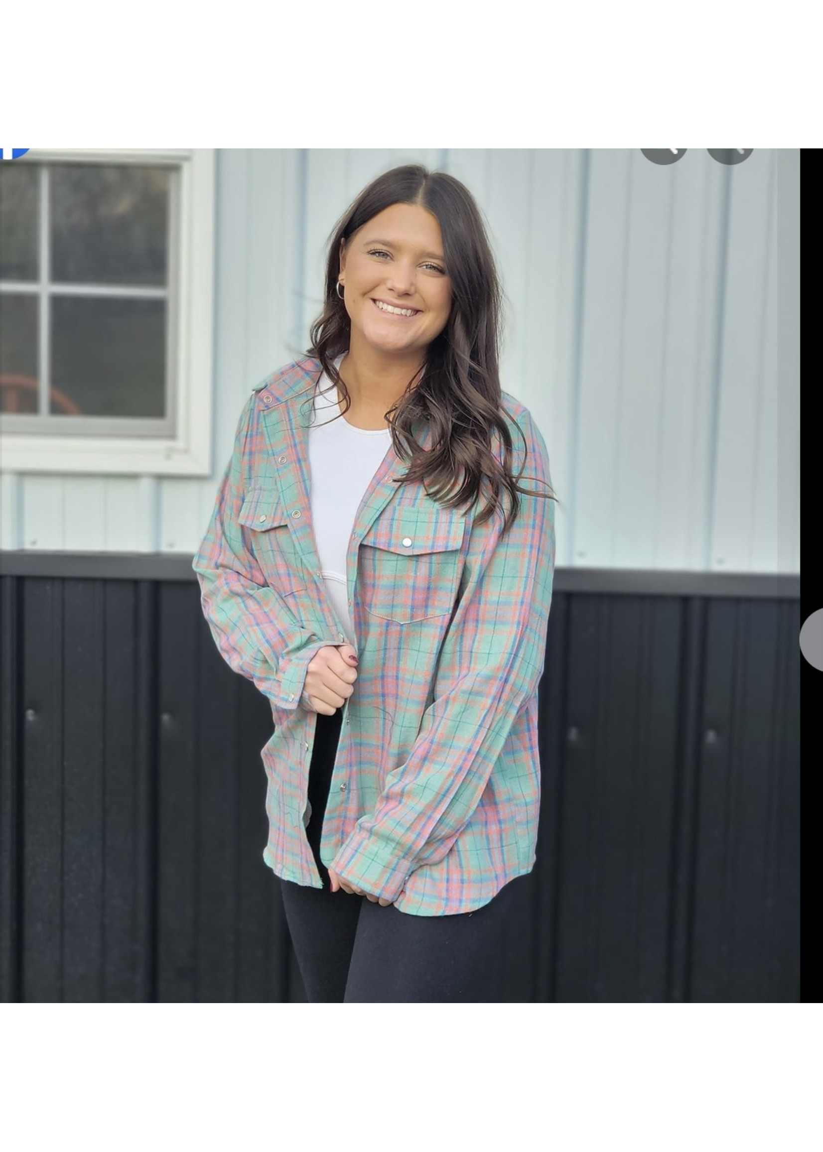 Flannel Plaid Shacket Bluivy Spring 