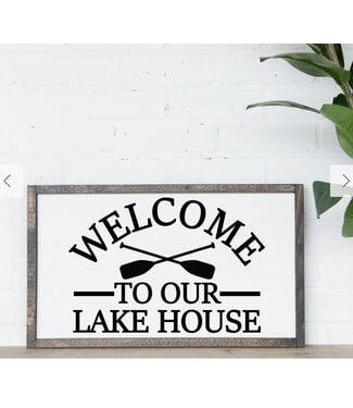 Charming Willows Welcome To The Lake House Sign 902