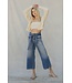 Kan Can Wide Leg Ultra High Rise Cropped Jeans