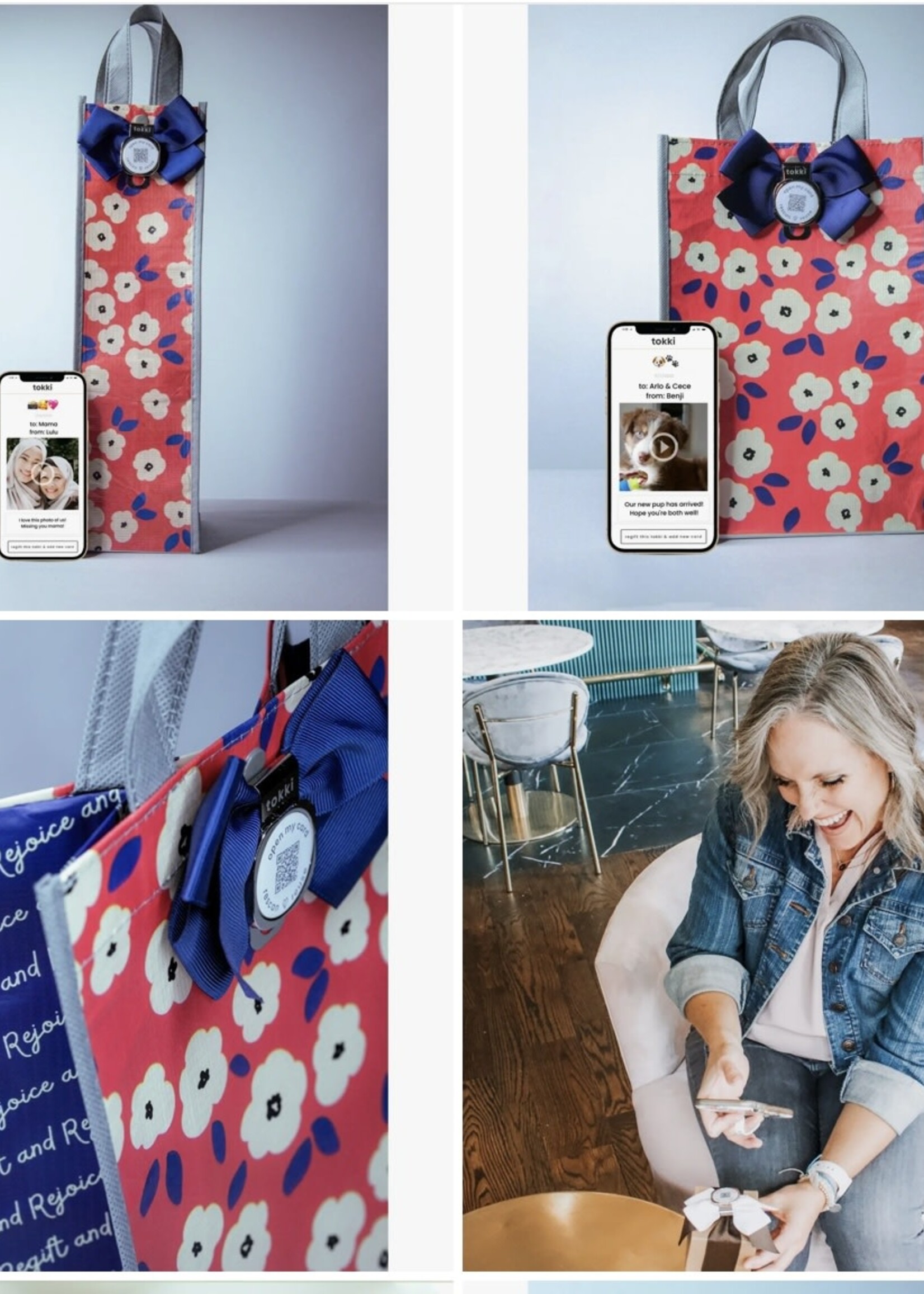 Tokki Reusable QR Code Gift Bag for bottles