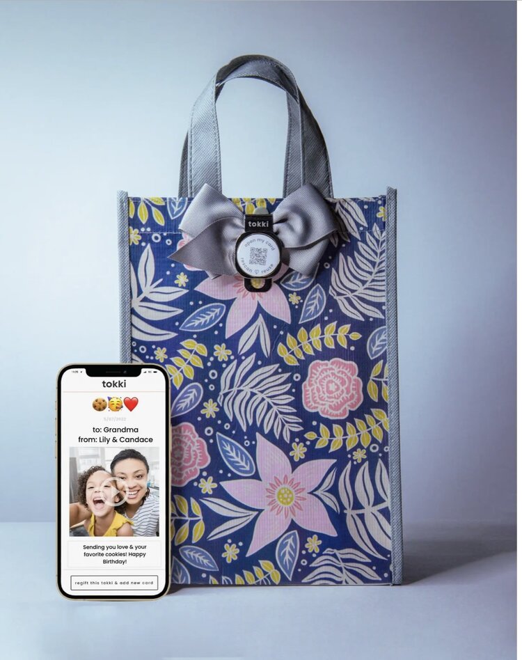 Large Reusable QR Code Card and Gift Bag