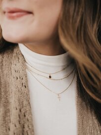 Pretty Simple Heaven Sent Layered Cross Necklace