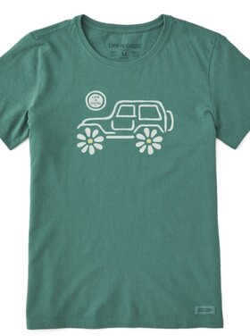 Life is Good Womans Vintage Daisy ATV Crusher Tee