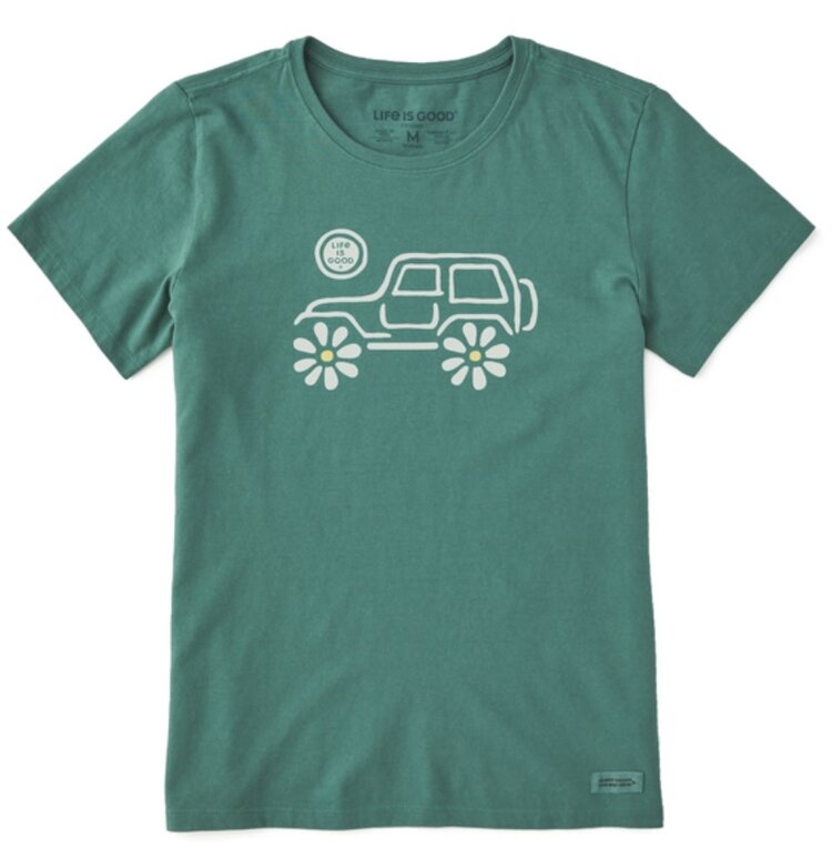 Life is Good Womans Vintage Daisy ATV Crusher Tee