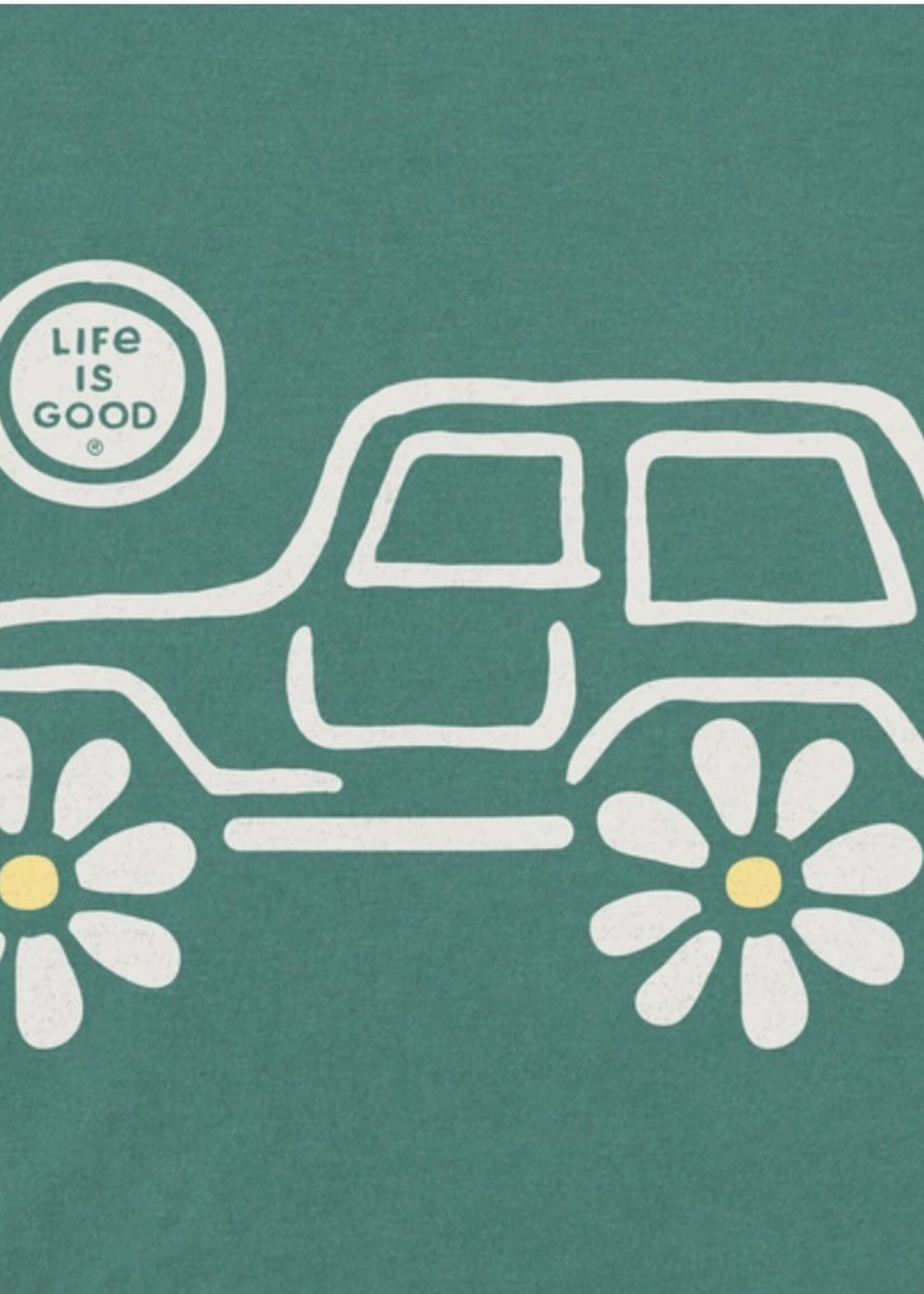Life is Good Womans Vintage Daisy ATV Crusher Tee