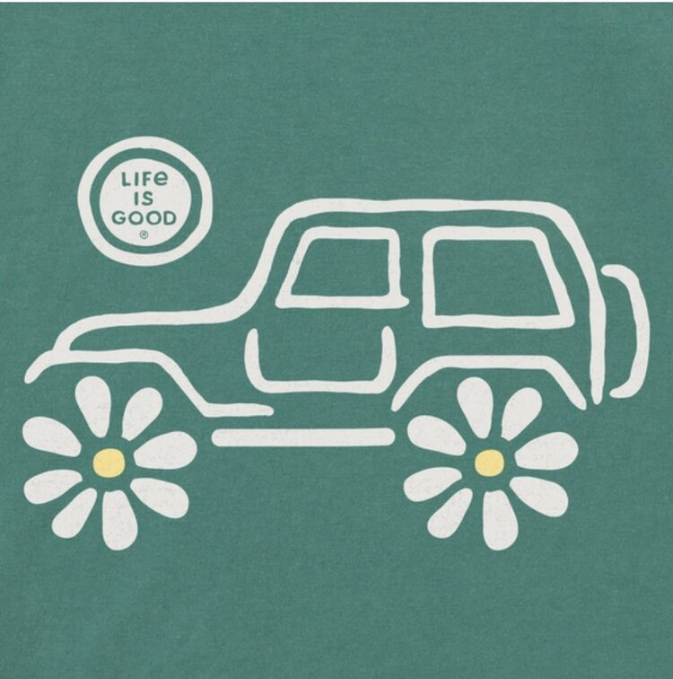 Life is Good Womans Vintage Daisy ATV Crusher Tee