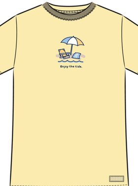 Life is Good Enjoy The Tide Short Sleeve Crusher Tee