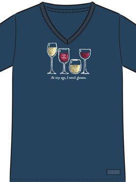 Womans I Need Wine Glasses Crusher Tee